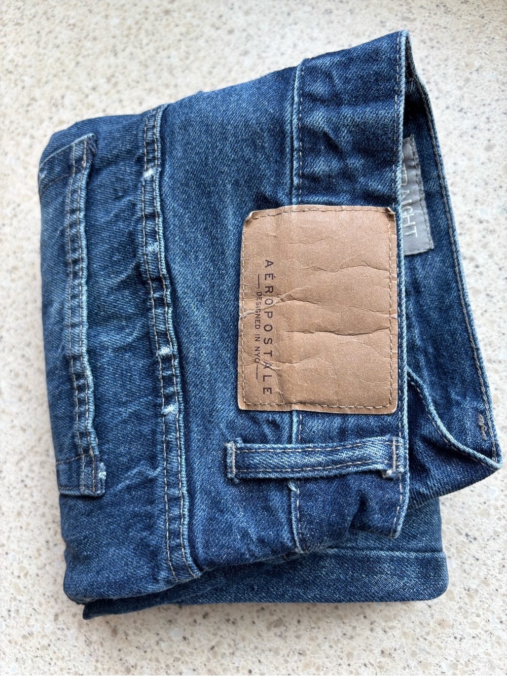 Aeropostale Kid Boys Jeans Straight Distressed Quality Denim Blue Jeans - 30/30